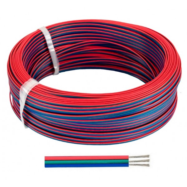 Cable paralelo 3 hilos para tira led CCT, Rollo de 100mts